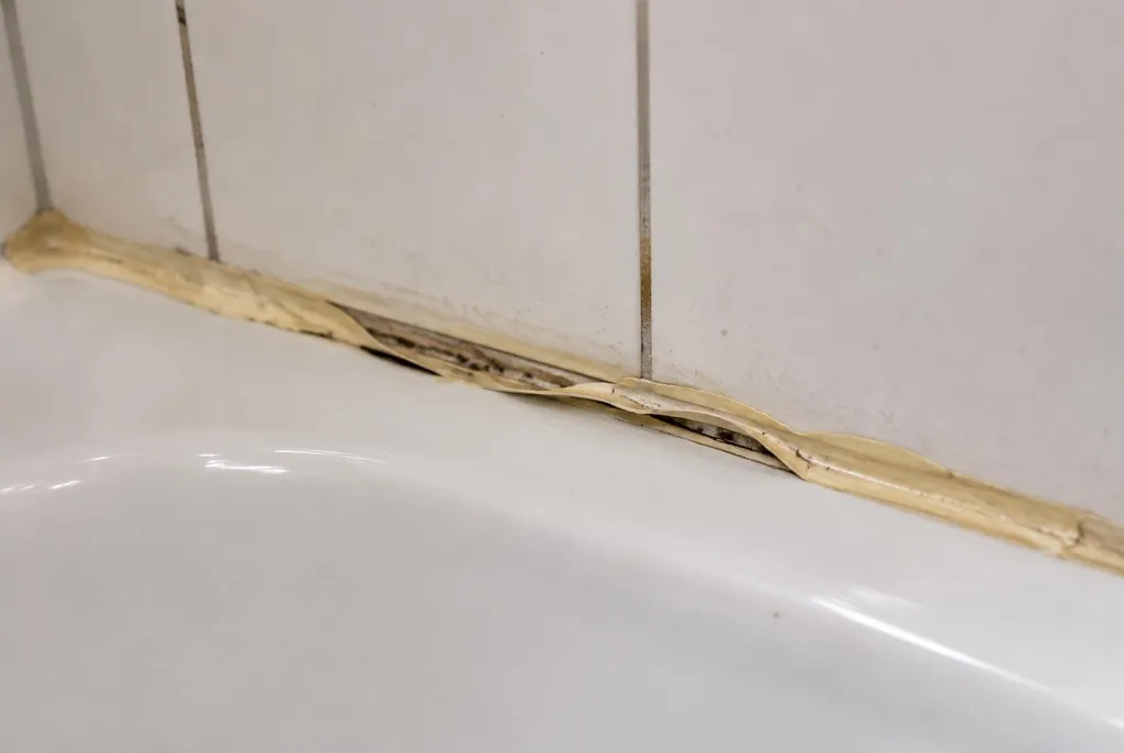 Kitbedrijf Nieuwkoop – loslatende kit naast het bad